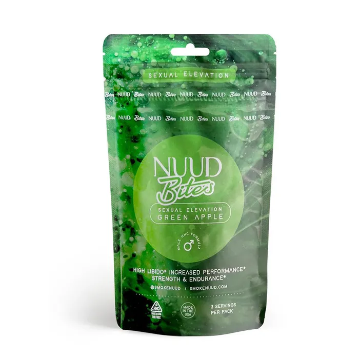 NUUD Male Sex Toys NUUD BITES Male Aphrodisiac Gummies Sour Apple