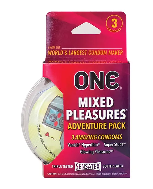 ONE Vibrators ONE Mixed Pleasures Condoms 3pk