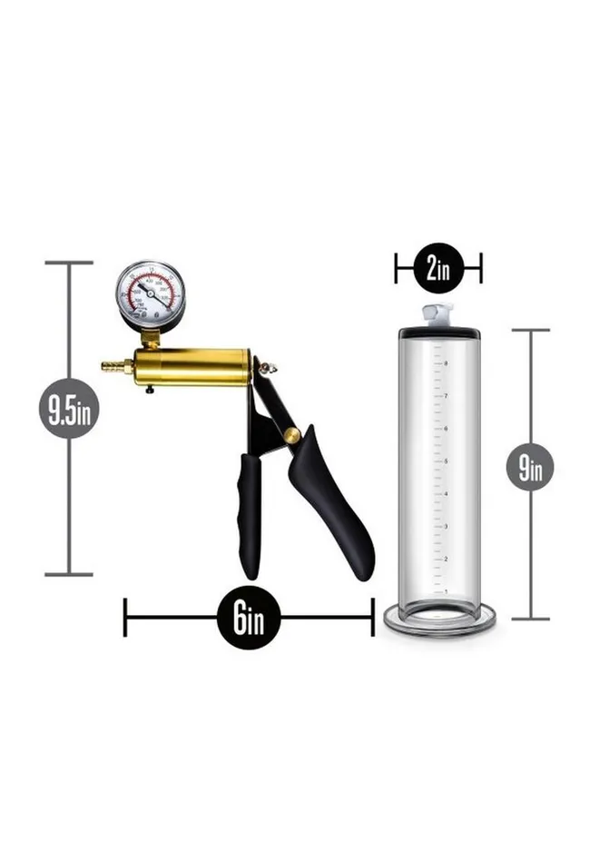 Performance Male Sex Toys Performance Vx6 Vacuum Penis Pump with Brass Pistol and Pressure Gauge