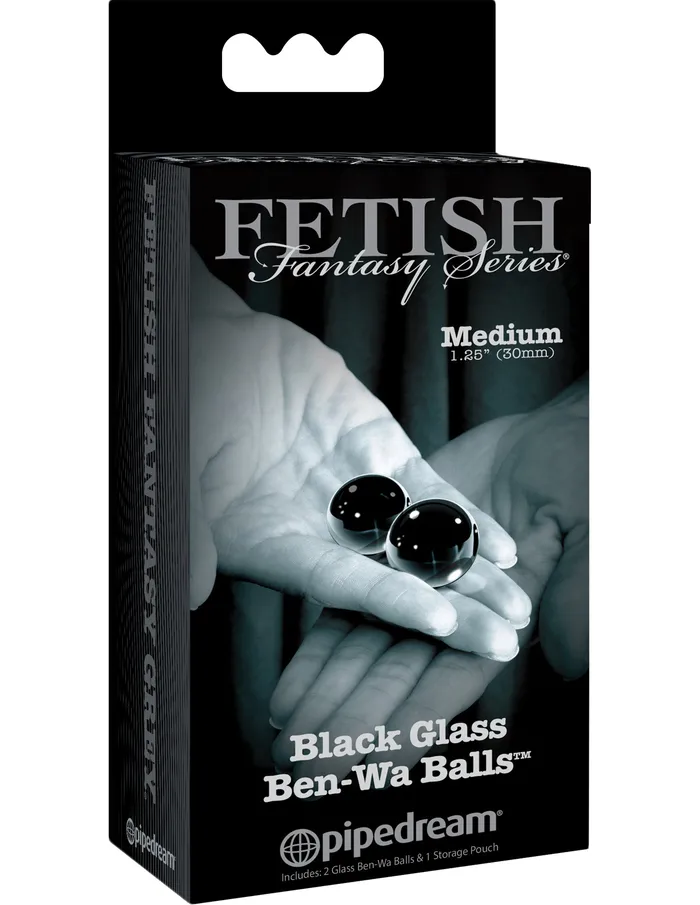 Pipedream Fetish Fantasy Limited Edition Black Glass BenWa Balls Dildos