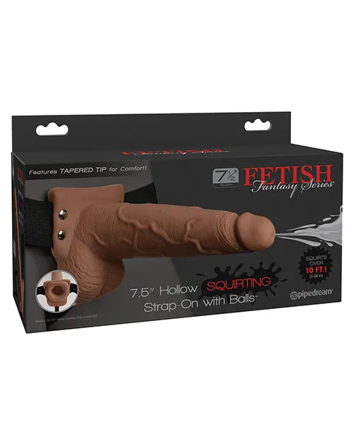 Pipedream Products Female Sex Toys Fetish Fantasy Series 75 Hollow Squirting Strap On Tan