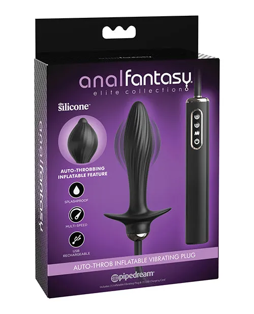 Pipedream Products Male Sex Toys Anal Fantasy Elite Auto Throb Inflatable Vibrating Plug