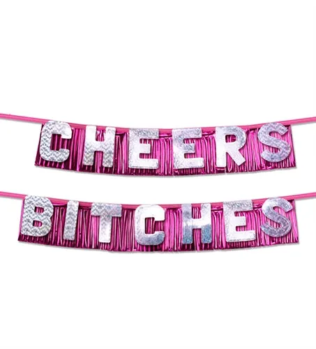 Pipedream Vibrators Bachelorette Party Favors Cheers Bitches Party Banner