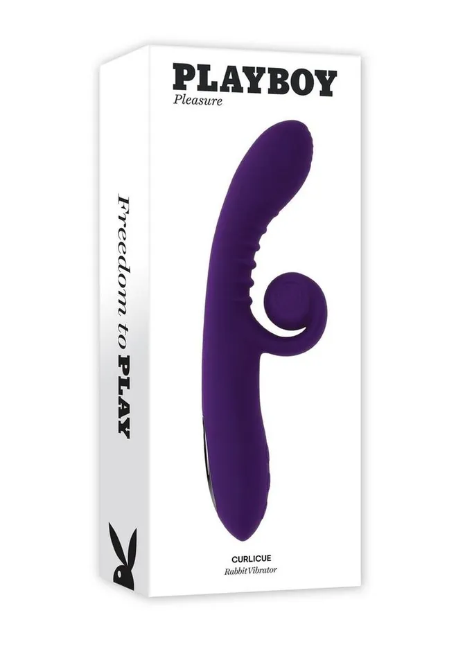 Playboy Curlicue Rechargeable Silicone Rabbit Vibrator Playboy Female Sex Toys