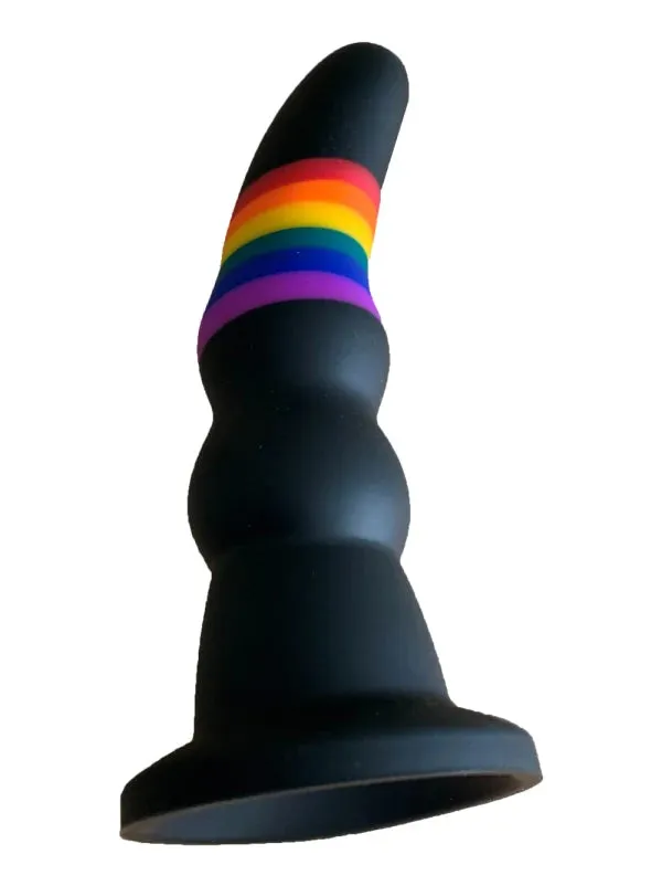 Pleasure Works Dildos Rainbow Bright Silicone Dildo