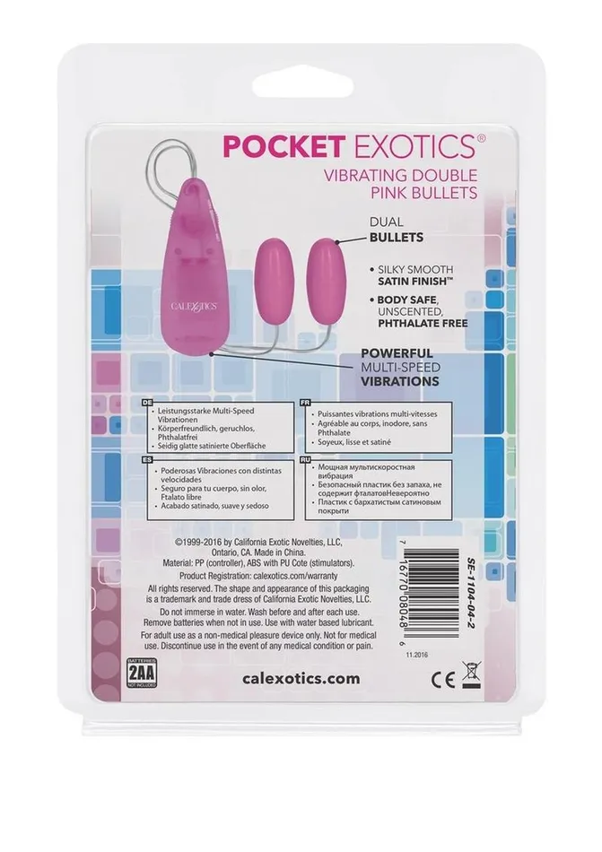 Pocket Exotics Vibrators Pocket Exotics Vibrating Double Pink Passion Bullets Pocket Exotics Vibrators Pocket Exotics Vibrating Double Pink Passion Bullets