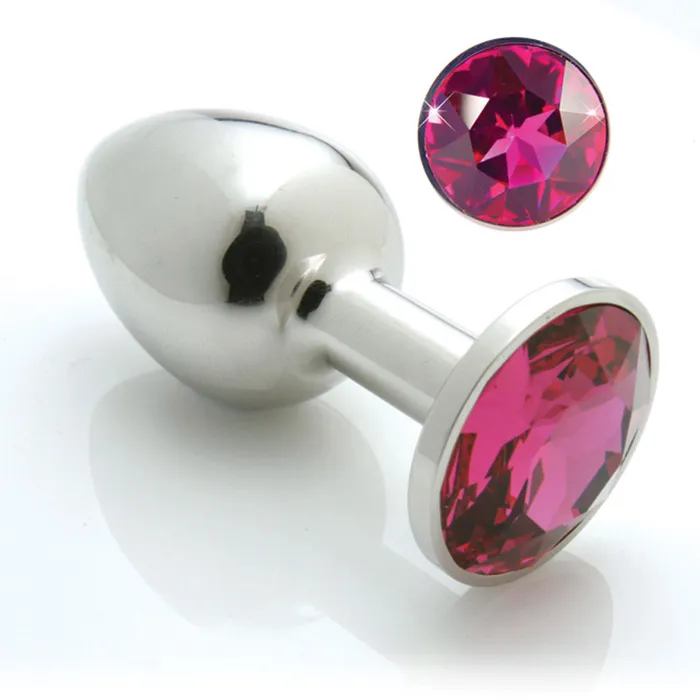 Pretty Plugs Anal Pretty Plugs Stainless Steel Butt Plug w Swarovski Crystal Large