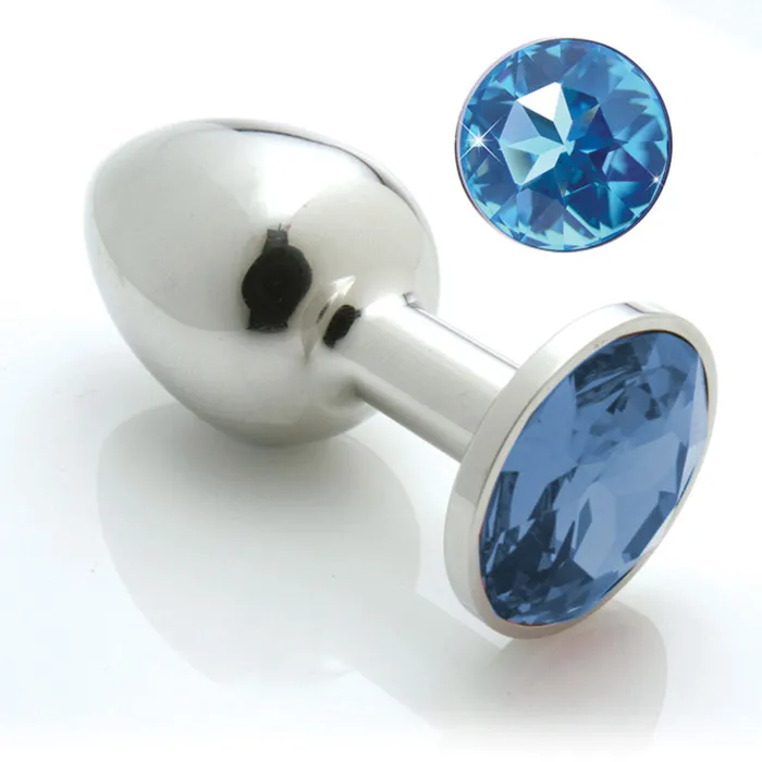 Pretty Plugs Anal Pretty Plugs Stainless Steel Butt Plug w Swarovski Crystal Large