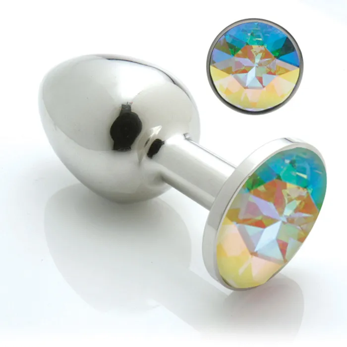 Pretty Plugs Anal Pretty Plugs Stainless Steel Butt Plug w Swarovski Crystal Large