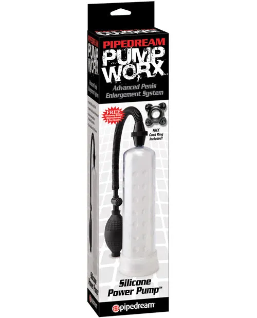 Pump Worx Silicone Power Pump Clear Pipedream Products Male Sex Toys