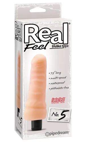 Real Feel Lifelike Toyz No 5 MultiSpeed Waterproof Dildo Pipedream Vibrators