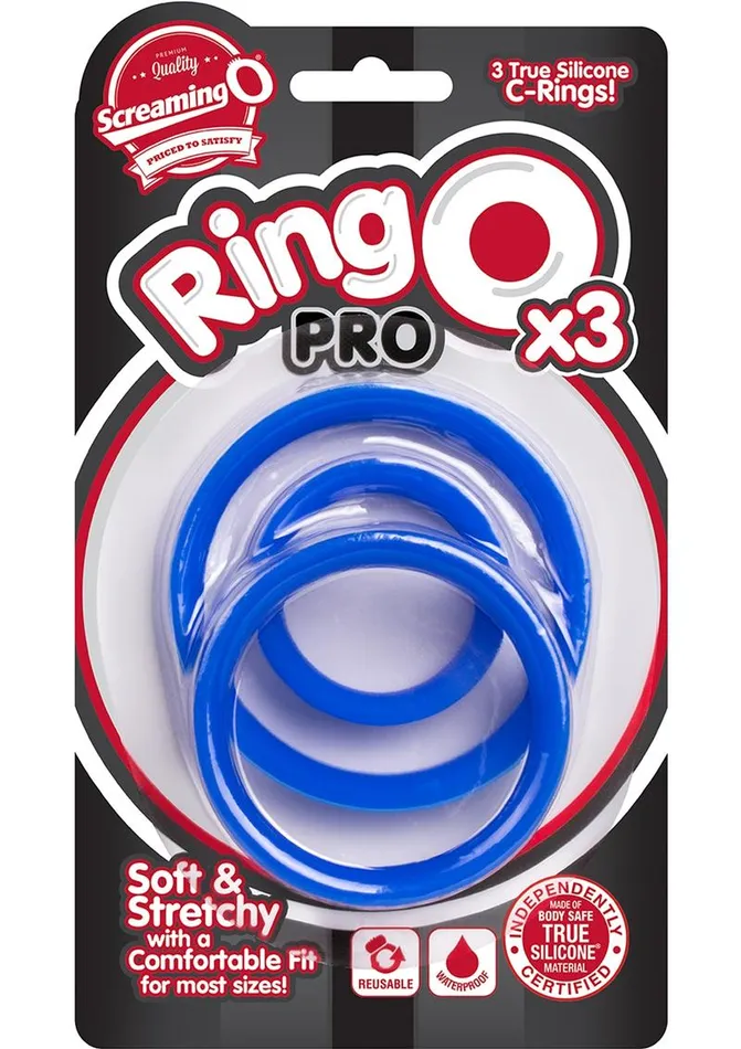 Ringo Pro X3 Silicone Cock Rings Set Waterproof RingO Female Sex Toys