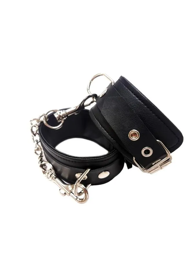 Rouge Fetish Play Ankle Cuffs Vegan Leather Couples