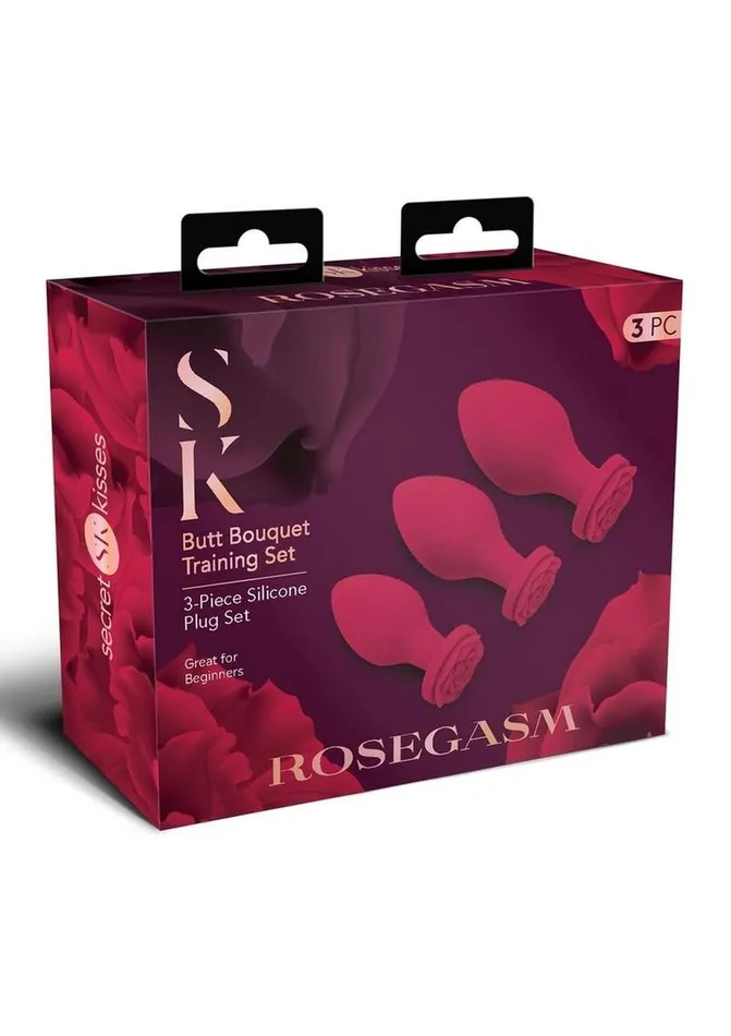 Secret Kisses Anal Secret Kisses Rosegasm Butt Bouquet Training Set Silicone Butt Plugs