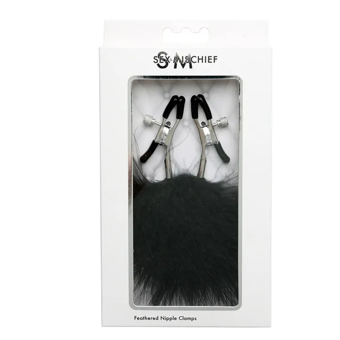 Sex Mischief Adjustable Feathered Nipple Clamps SportsheetsSex Mischief Female Sex Toys