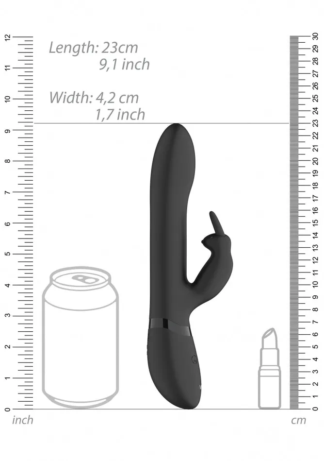 Shots America Vibrators Amoris Stimulating Beads Rabbit Black