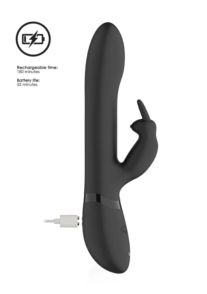 Shots America Vibrators Amoris Stimulating Beads Rabbit Black