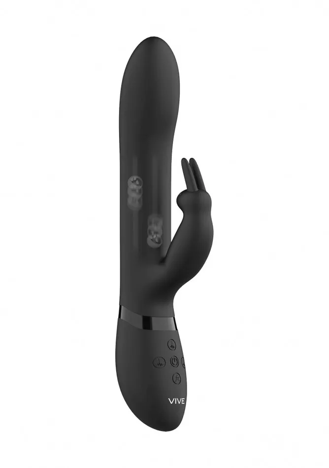 Shots America Vibrators Amoris Stimulating Beads Rabbit Black