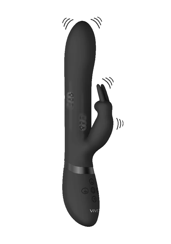 Shots America Vibrators Amoris Stimulating Beads Rabbit Black