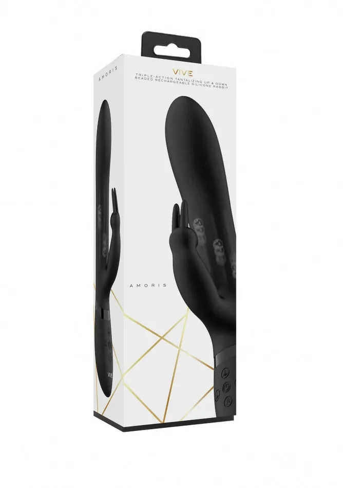 Shots America Vibrators Amoris Stimulating Beads Rabbit Black