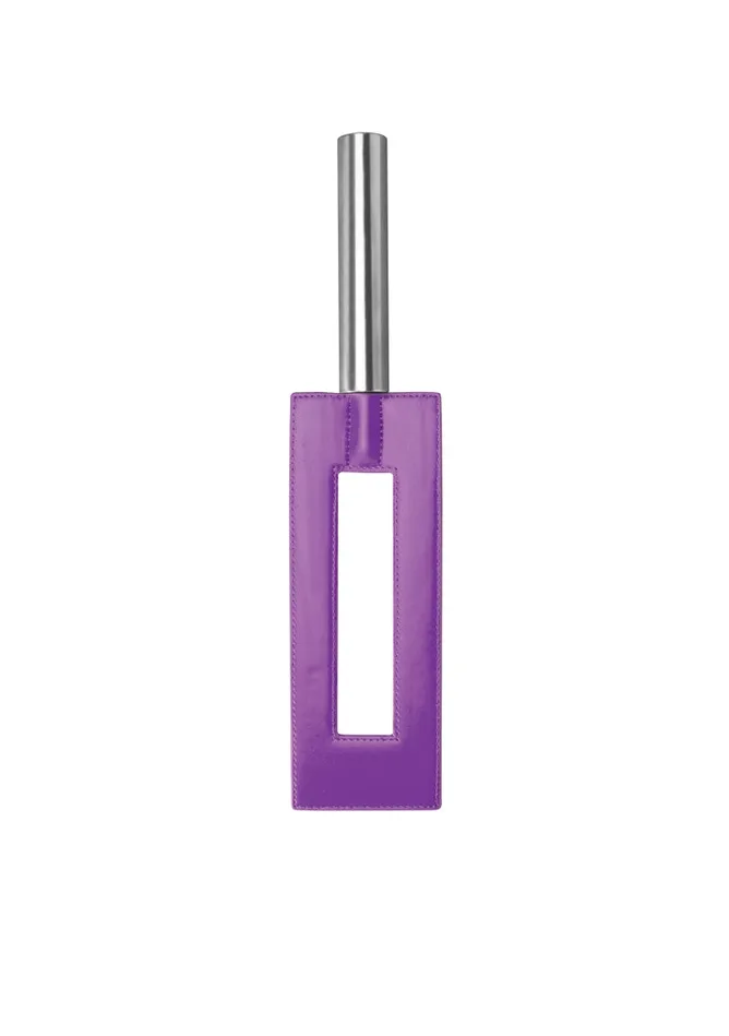 Shots America Vibrators Leather Gap Paddle Purple