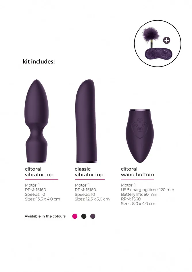 Shots America Vibrators Pleasure Kit 4 Purple