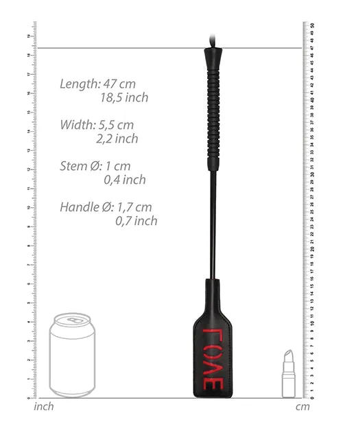 Shots Ouch Love Crop Large Black Shots America LLC Dildos