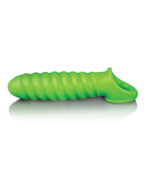 Shots Ouch Swirl Stretchy Penis Sleeve Glow in the Dark Shots America LLC Male Sex Toys