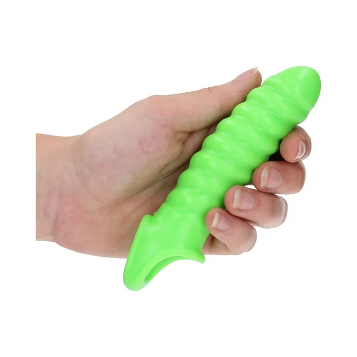 Shots Ouch Swirl Stretchy Penis Sleeve Glow in the Dark Shots America LLC Male Sex Toys