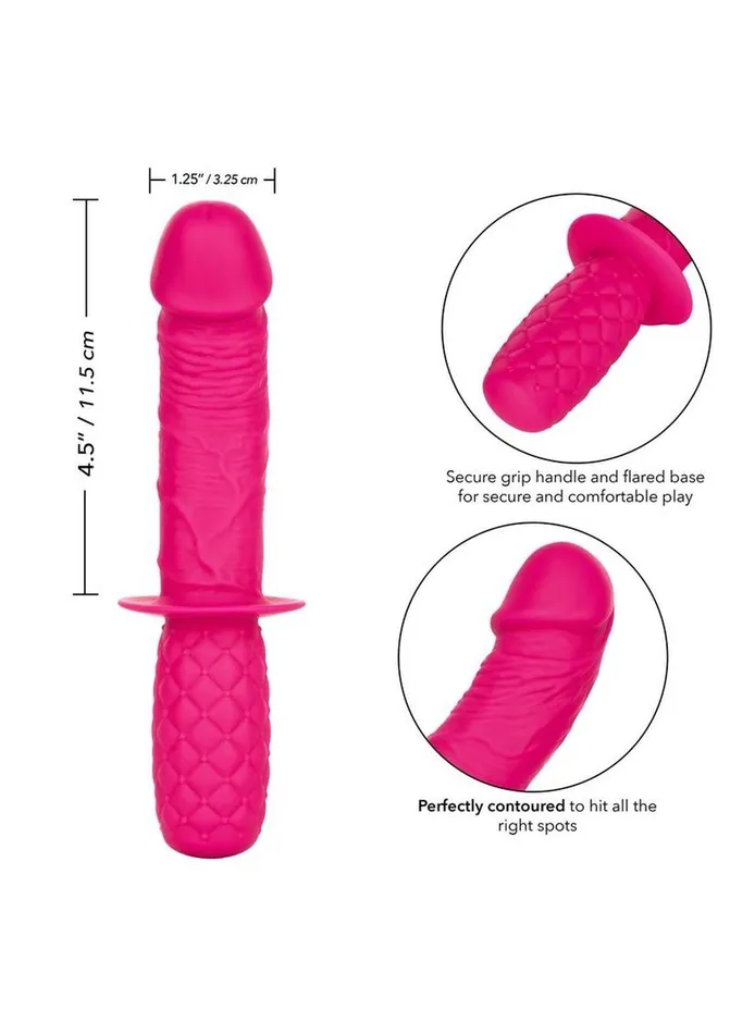 Silicone Grip Thruster Pink Anal Playful Dongs Anal