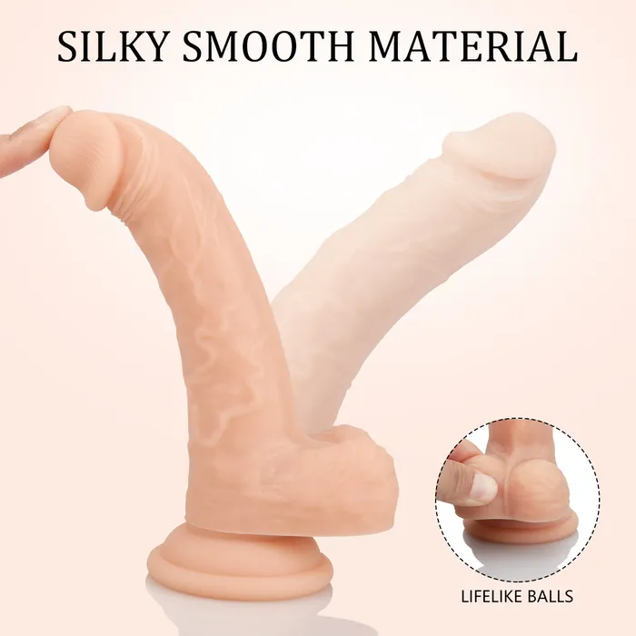 Sorlove 67 Inch Soft Realistic Suction Cup Dildo for Beginners Throat Trainer Anal