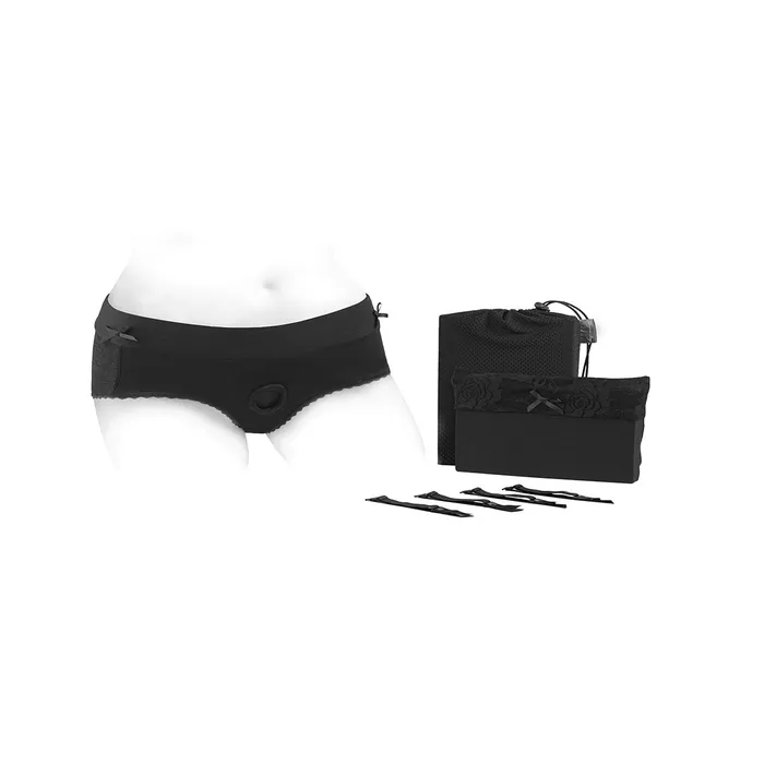 SpareParts Bella Harness BlackBlack Nylon 2X SpareParts HardWear Anal