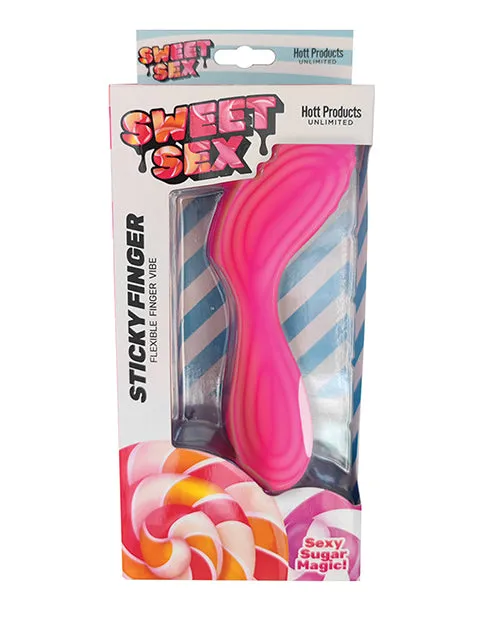 Sticky Finger Flexible Finger Vibe Magenta Hott Products Vibrators