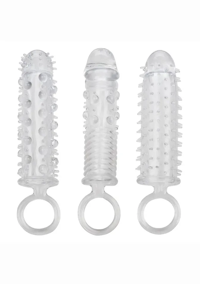 Textured Extension Set Penis Sleeves Extensions Male Sex Toys