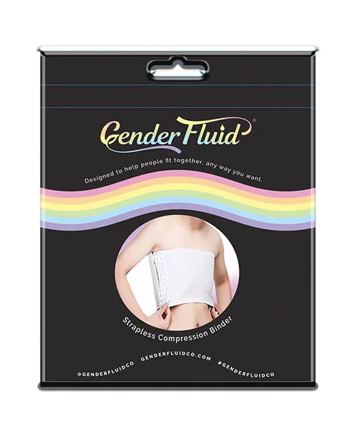 Thank Me Now INC Gender Fluid Strapless Chest Compression Binder XXL White Anal