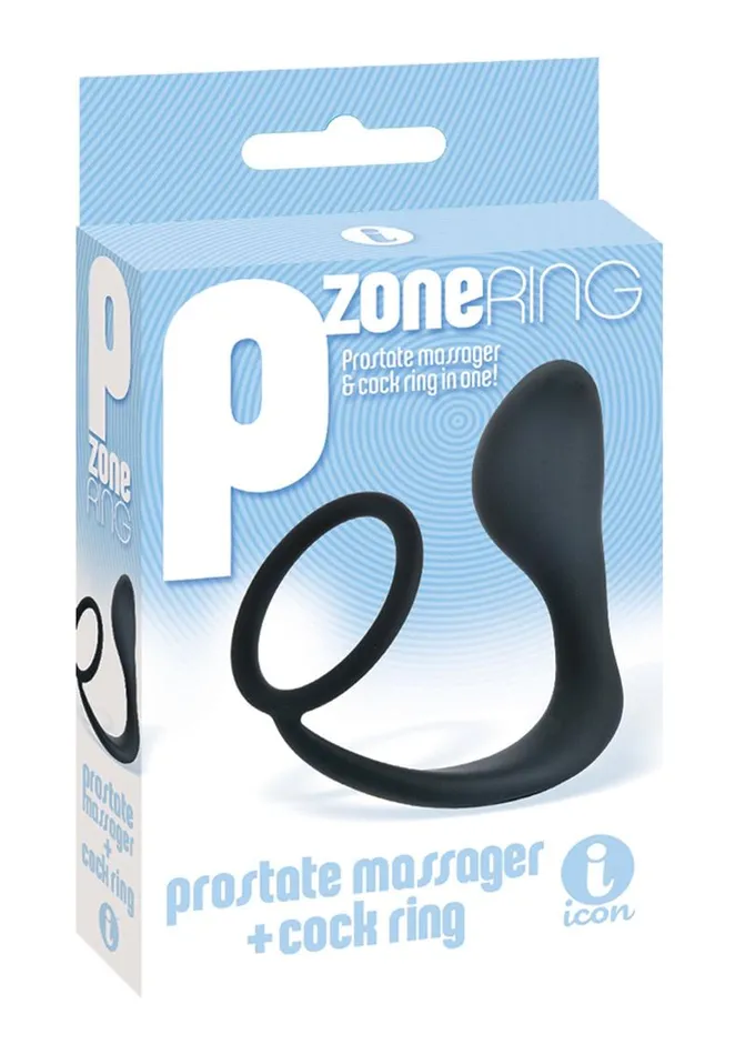 THE 9S Male Sex Toys The 9s P Zone Silicone Prostate Massager and Cock Ring