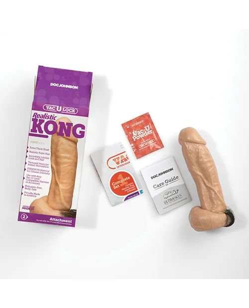 VacULock Kong Realistic White Doc Johnson Dildos