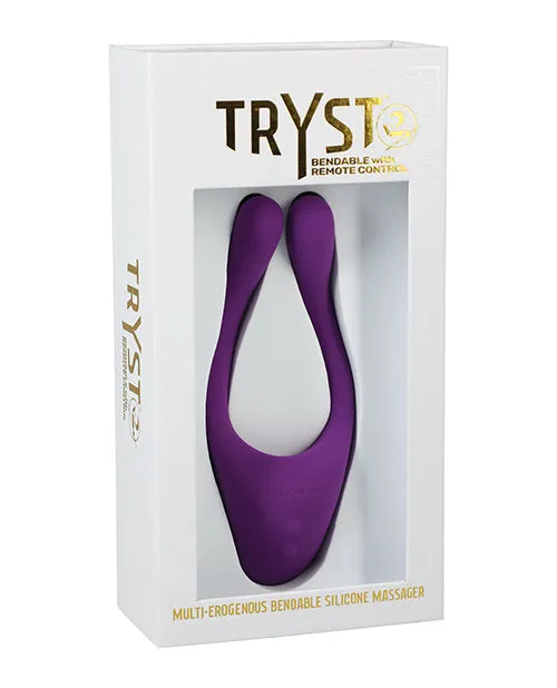 Vibrators Doc Johnson Tryst v2 Bendable MultiZone Massager w Remote