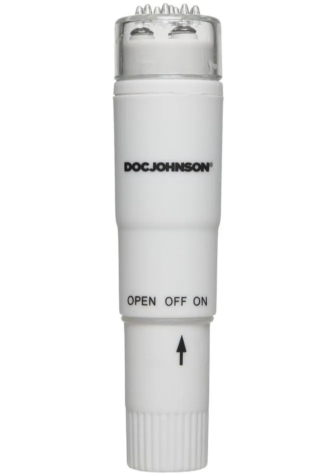 Vibrators Doc Johnson White Nights Velvet Touch Pocket Rocket Waterproof
