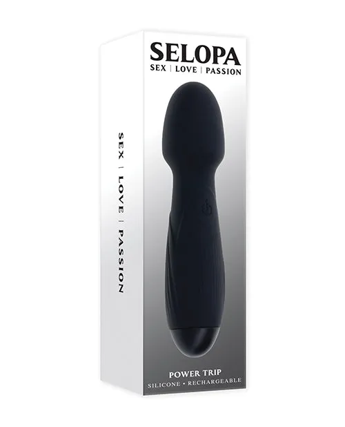 Vibrators Evolved Novelties INC Selopa Power Trip Wand Vibrator Black