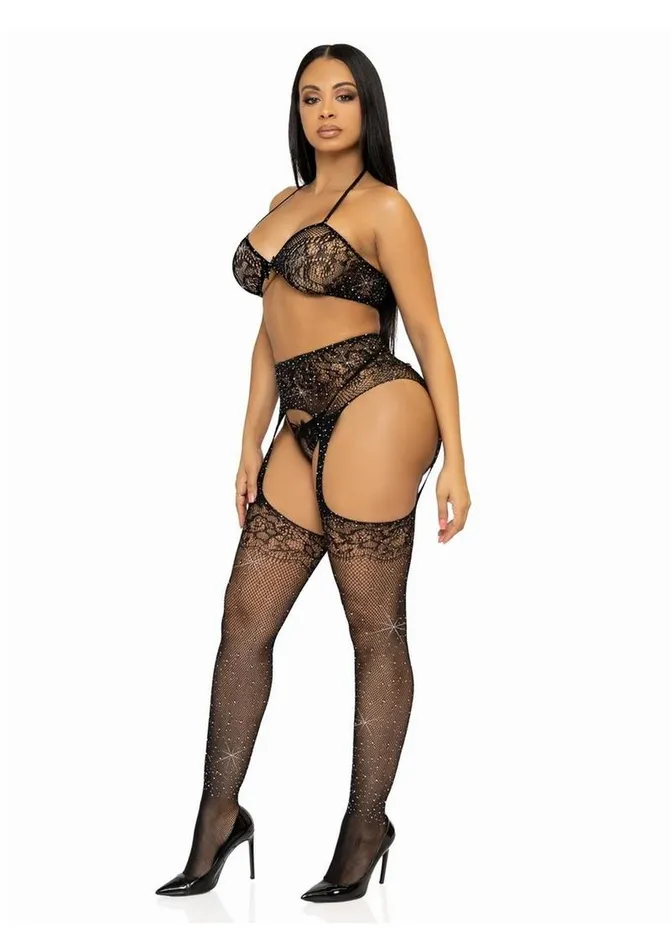 Vibrators Leg Avenue Leg Avenue Rhinestone Lace Bra Top GString and Fishnet Garter Belt Stocking Vibrators Leg Avenue Leg Avenue Rhinestone Lace Bra Top GString and Fishnet Garter Belt Stocking