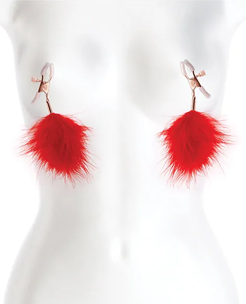 Vibrators Ns Novelties INC Bound F1 Nipple Clamps Red