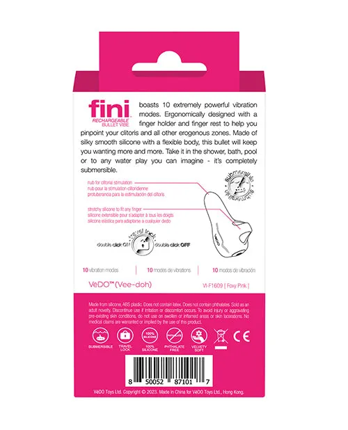Vibrators Savvy Co VeDO Fini Rechargeable Bullet Vibe Pink