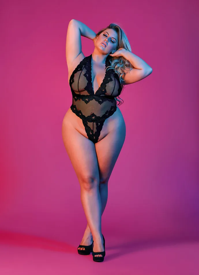 Vibrators Sexy Time Deep Plunge Halter Teddy Magic Silk