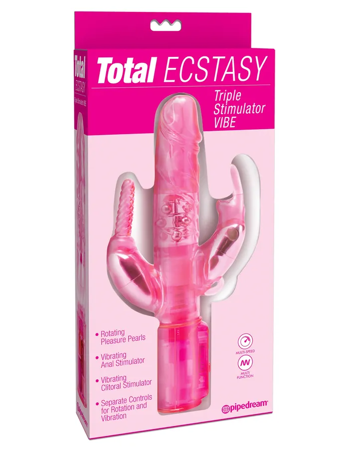 Vibrators Total Ecstasy Triple Stimulator Vibe Pipedream