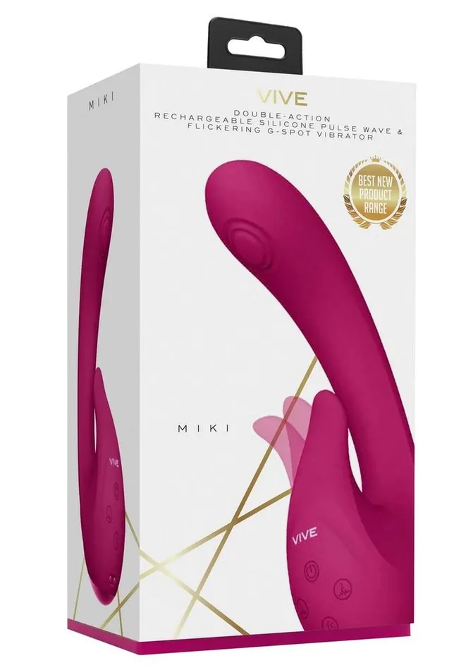Vive by Shots Vibrators Vive Miki Rechargeable Silicone Pulse Wave and Flickering GSpot Vibrator Vive by Shots Vibrators Vive Miki Rechargeable Silicone Pulse Wave and Flickering GSpot Vibrator